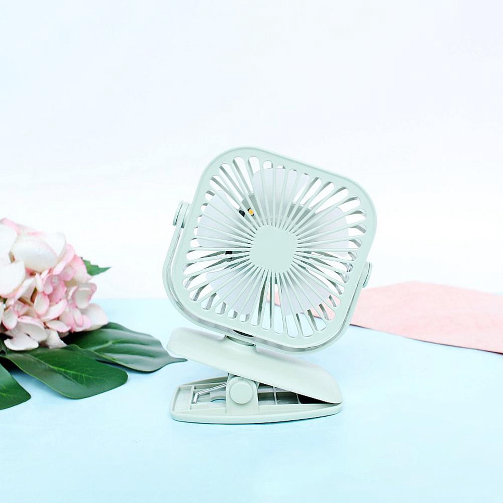 Quạt sạc USB mini hình vuông có kẹp tiện lợi