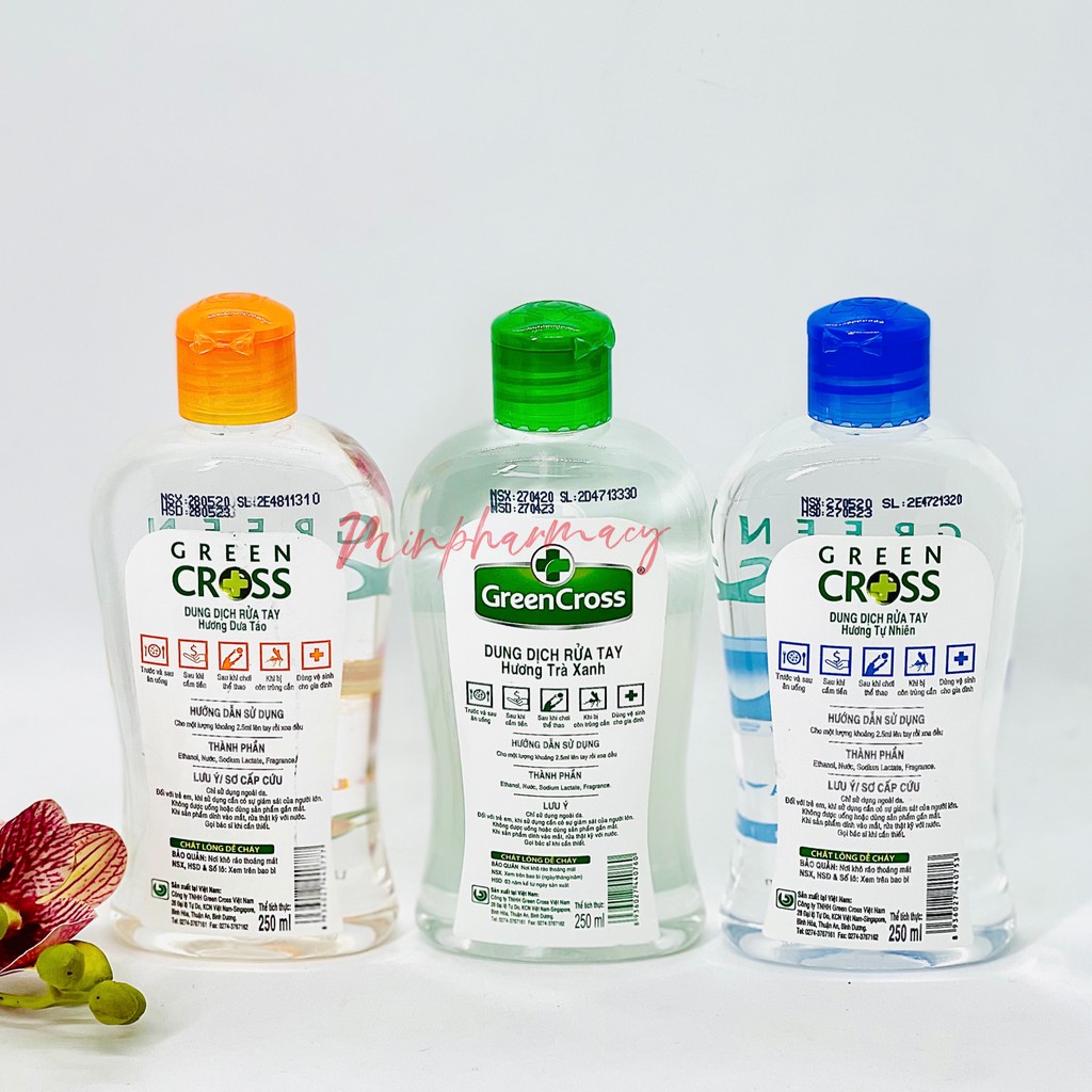 Dung dịch Nước Rửa tay Green Cross 250ml - Minpharmacy