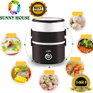 Hộp cơm cắm điện 3 tầng, hộp cơm 3 tầng giữ nhiệt - Sunny House
