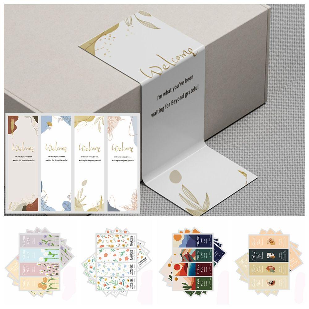Set 52 Miếng Dán In Chữ Thank You 4 Kiểu Độc Đáo Trang Trí Gói Hàng