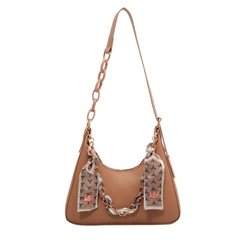 Túi xách IELGY bằng da phối khăn choàng lụa dễ phối đồ thời trang cho nữ