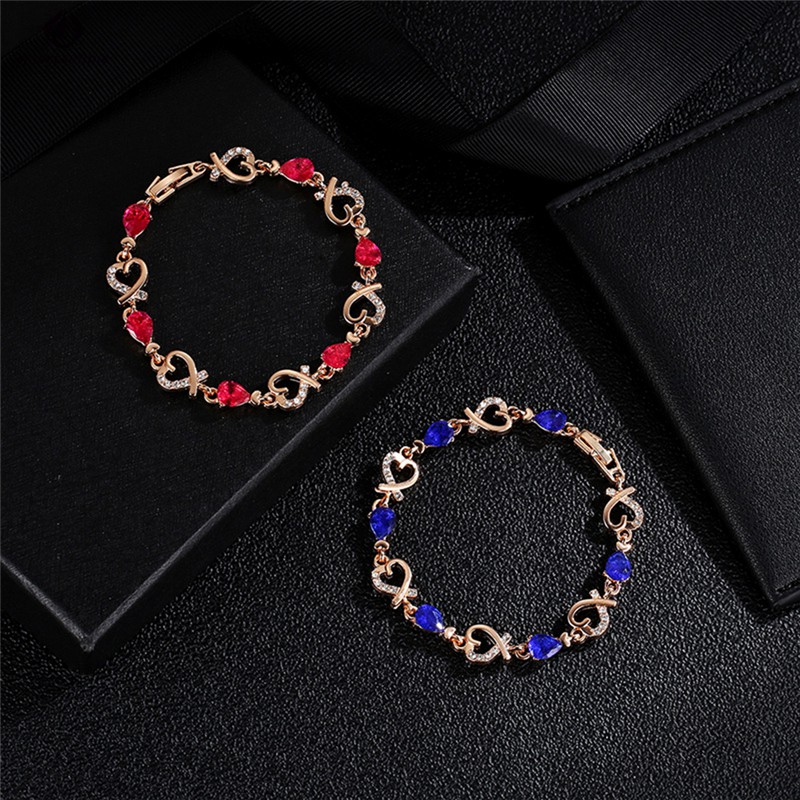 Vòng tay mặt hình hoa đính đá zircon thanh lịch dành cho nữ
