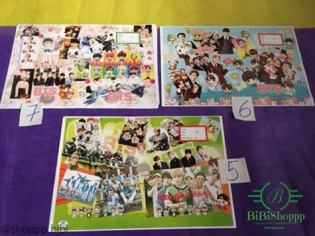 Bao tập / bao sách hình nhóm BTS