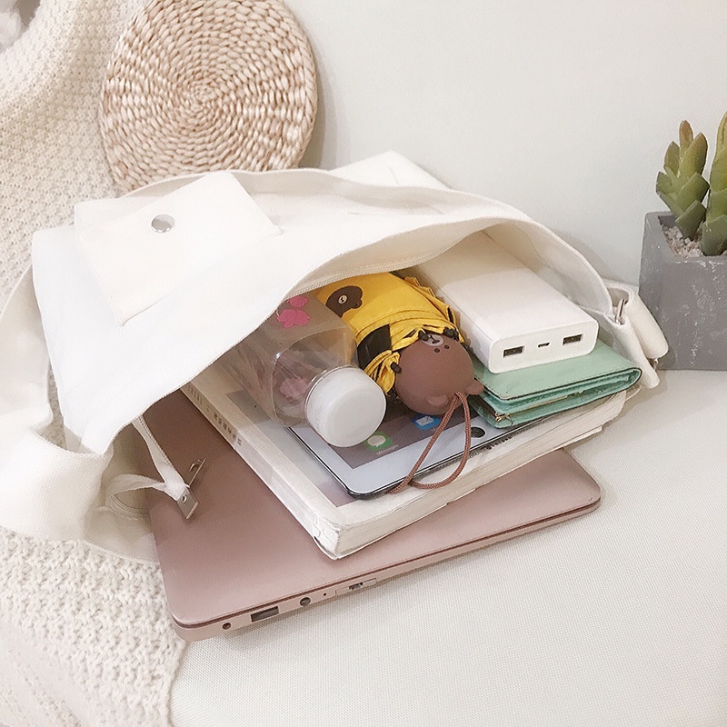 Túi Xách Vải Canvas Thiết Kế Đơn Giản Thời Trang Cao Cấp