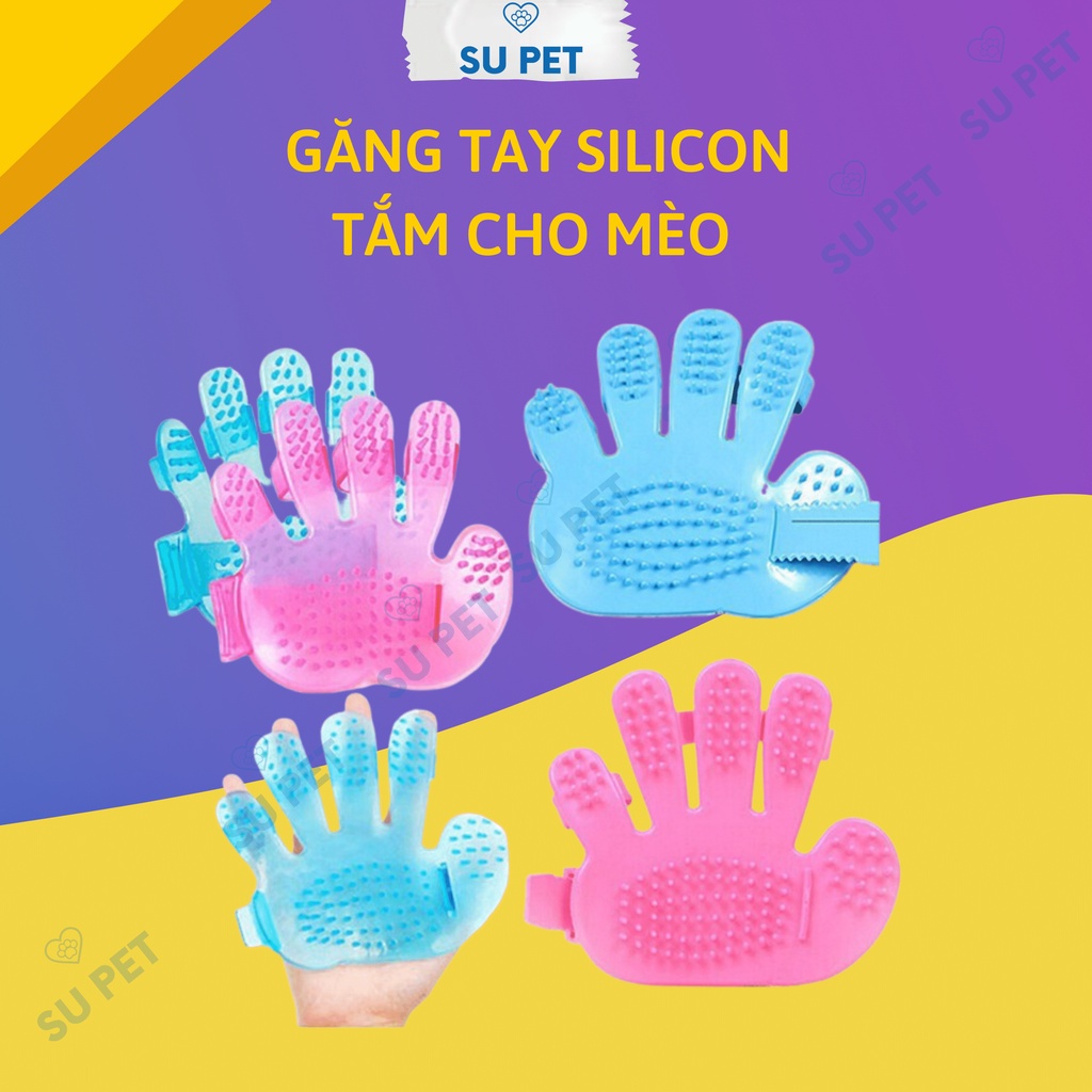 Găng tay tắm và massage cho chó mèo bằng silicon giá rẻ 9k