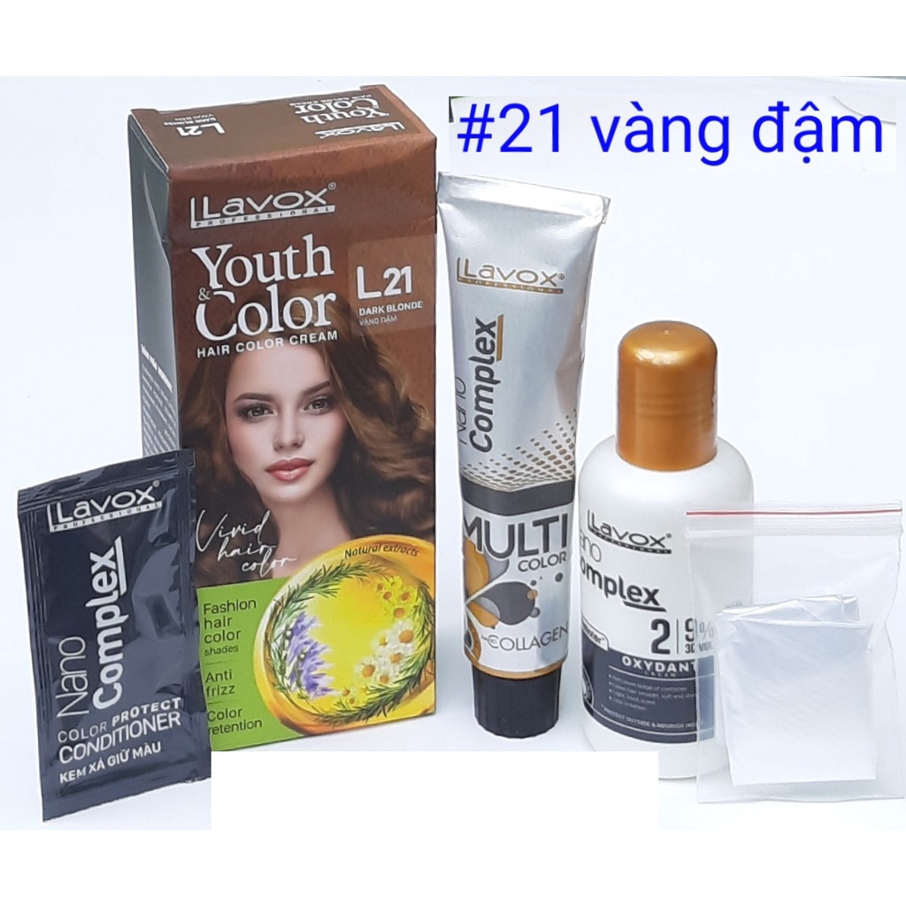 Kem Nhuộm Lavox Phủ Bạc 100% từ thảo dược  Lavox Youth color
