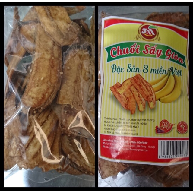 Chuối sấy giòn tẩm vừng 200g