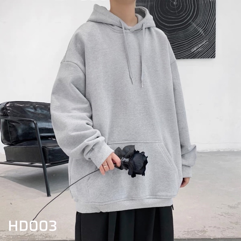 Áo hoodie basic trơn dễ mix đồ - HD003 T2000