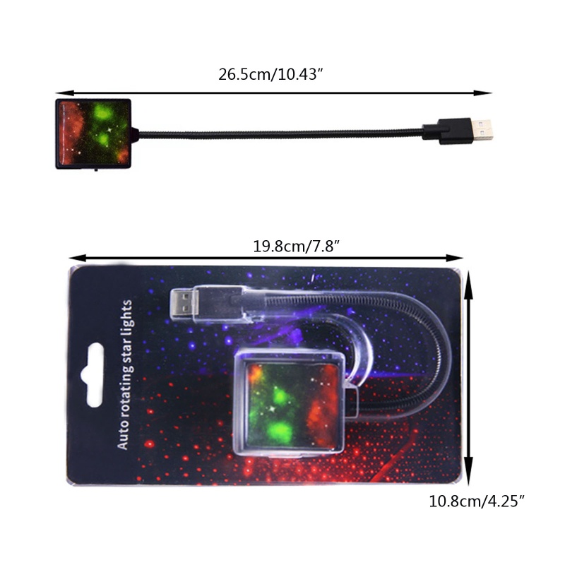 Đèn Chiếu Tự Động Nhiều Màu Sắc Cổng USB