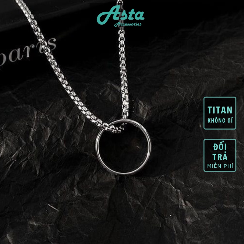 Vòng cổ nam nữ dây chuyền Titan Asta Accessories màu bạc unisex đẹp phụ kiện thời trang - R Chains