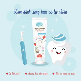 Kem đánh răng hưu cơ Kindee nhập khẩu Thái Lan hương dâu