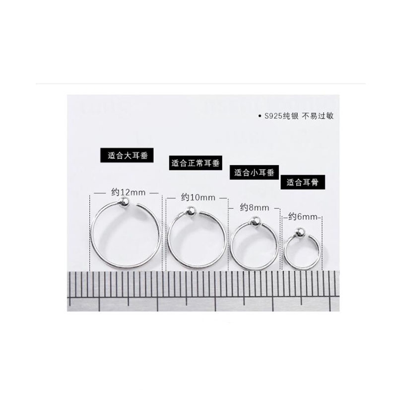 Bông tai tròn mạ bạc s925 cho nữ