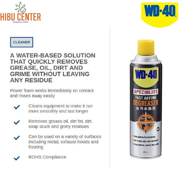 Dung dịch tẩy nhờn hiệu quả tức thì WD-40 450ml