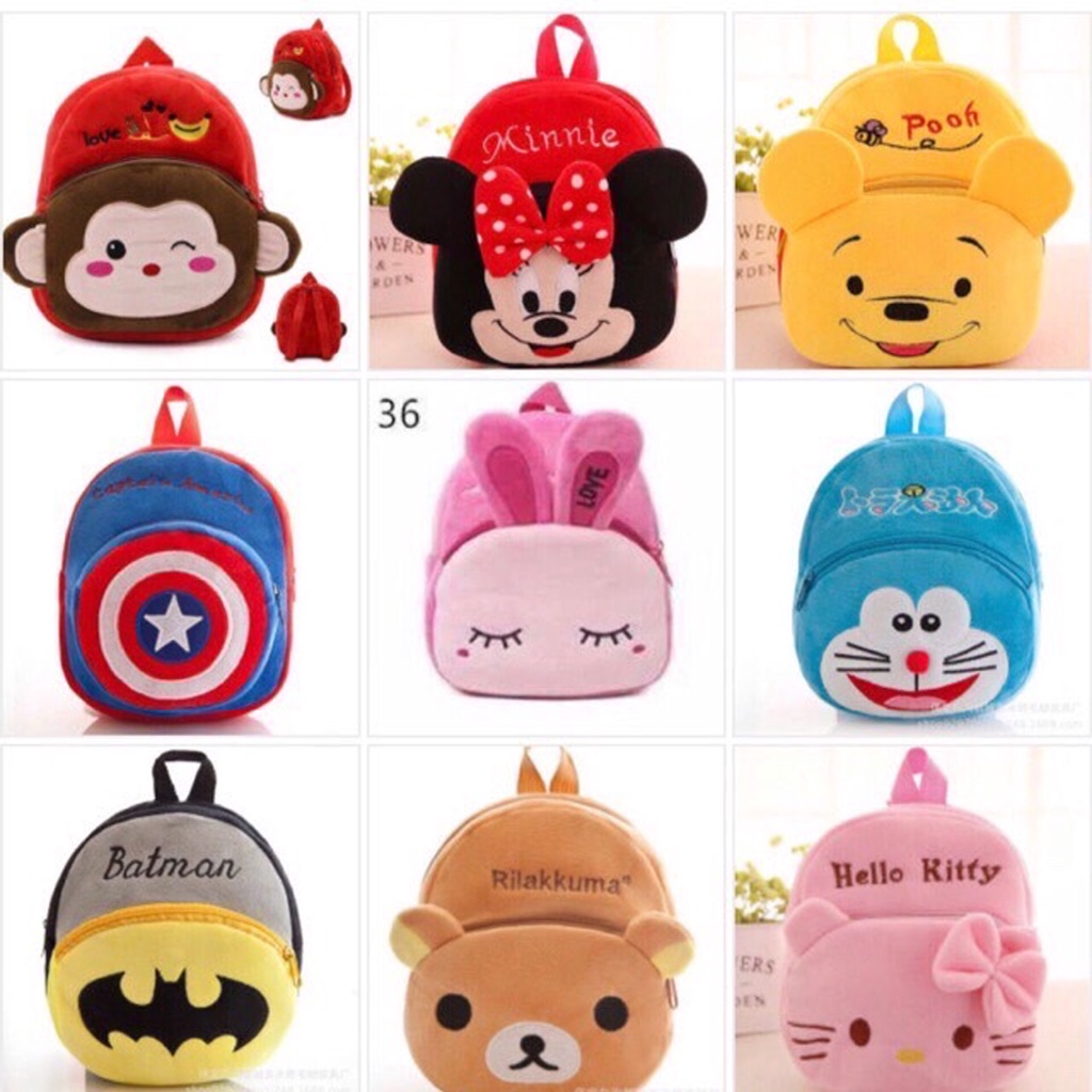 Balo cho bé trai bé gái đi học, đi chơi nhiều hình dễ thương - B54