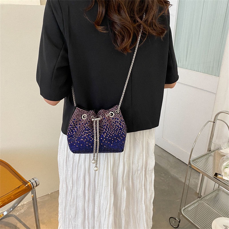 Toàn Bộ Túi Đeo Chéo Vai Đính Đá Lấp Lánh Phong Cách Hàn Quốc Thời Trang Cho Nữ