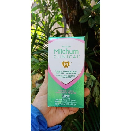 Lăn khử mùi nữ dạng sáp Mitchum Women Clinical Soft Solid Antiperspirant Deodorant Powder Fresh 45g