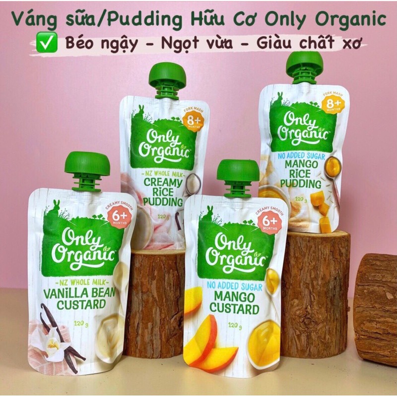 Trái cây, hoa quả nghiền Only Organic Úc