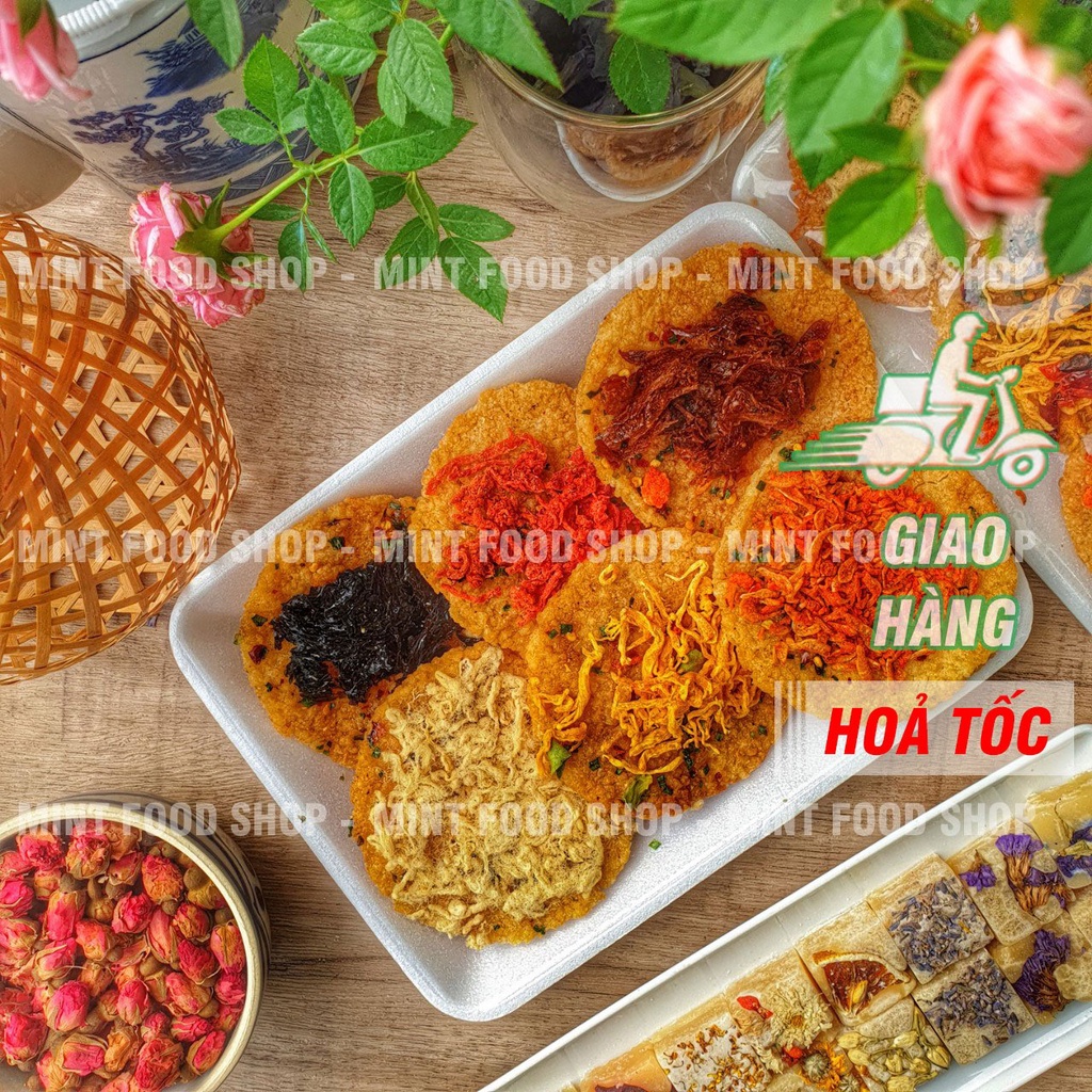 Cơm Cháy Mix Lục Vị - Vĩ 6 Miếng Cơm Cháy & 6 Loại Topping