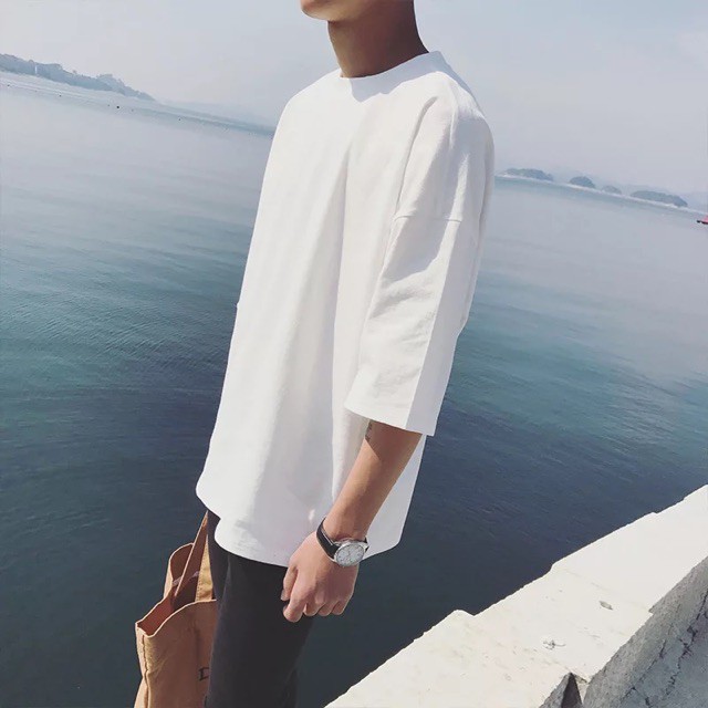 Áo thun trơn tay lỡ Đen Trắng Vãi đẹp [LK] | BigBuy360 - bigbuy360.vn