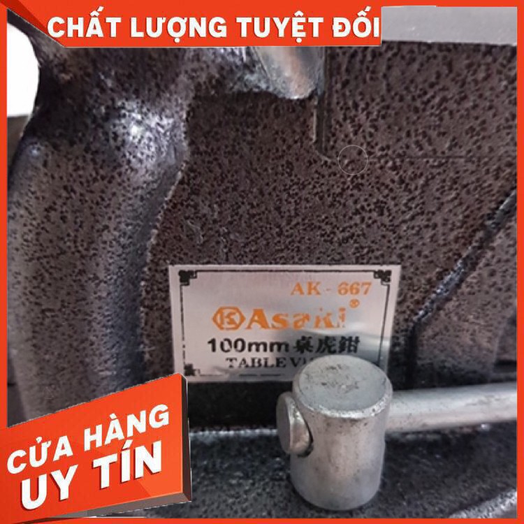 Ê tô kẹp bàn nguội xoay 360 độ Asaki AK-667 độ mở 100mm mồm rộng 100mm SẢN PHẨM TỐT CHẤT LƯỢNG BẢO HÀNH 6 - 12 THÁNG