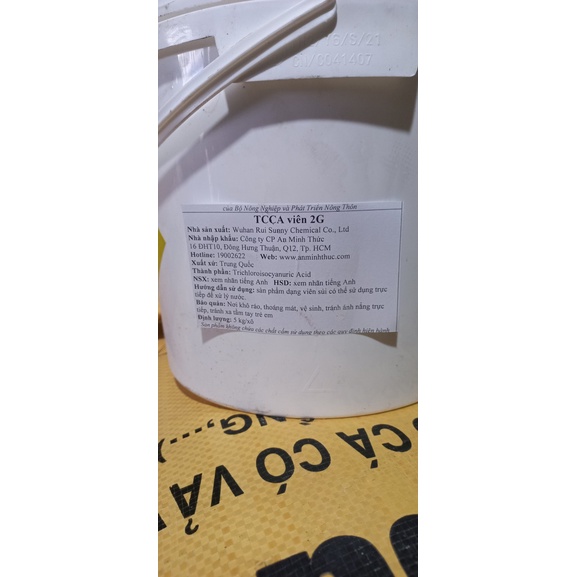 TCCA 90 DẠNG VIÊN, XÔ 5KG, SÁT KHUẨN AO NUÔI.
