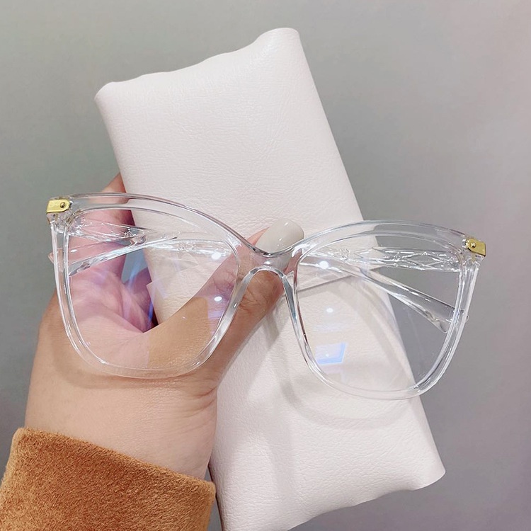 Mã  Gọng Kính Mắt Mèo Chống Ánh Sáng Xanh Cỡ Lớn Phong Cách Retro Cho Nam Và Nữ
