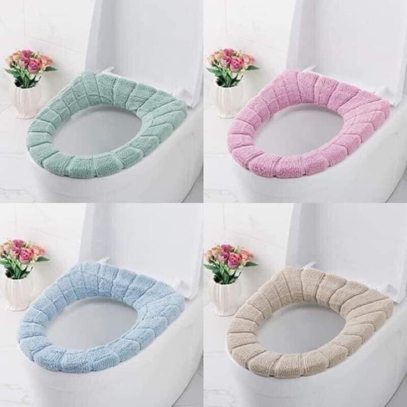 Miếng Lót Nỉ Bồn Cầu Chống Lạnh Cao Cấp,Mẫu Mã Đẹp,(giao màu ngẫu nhiên)
