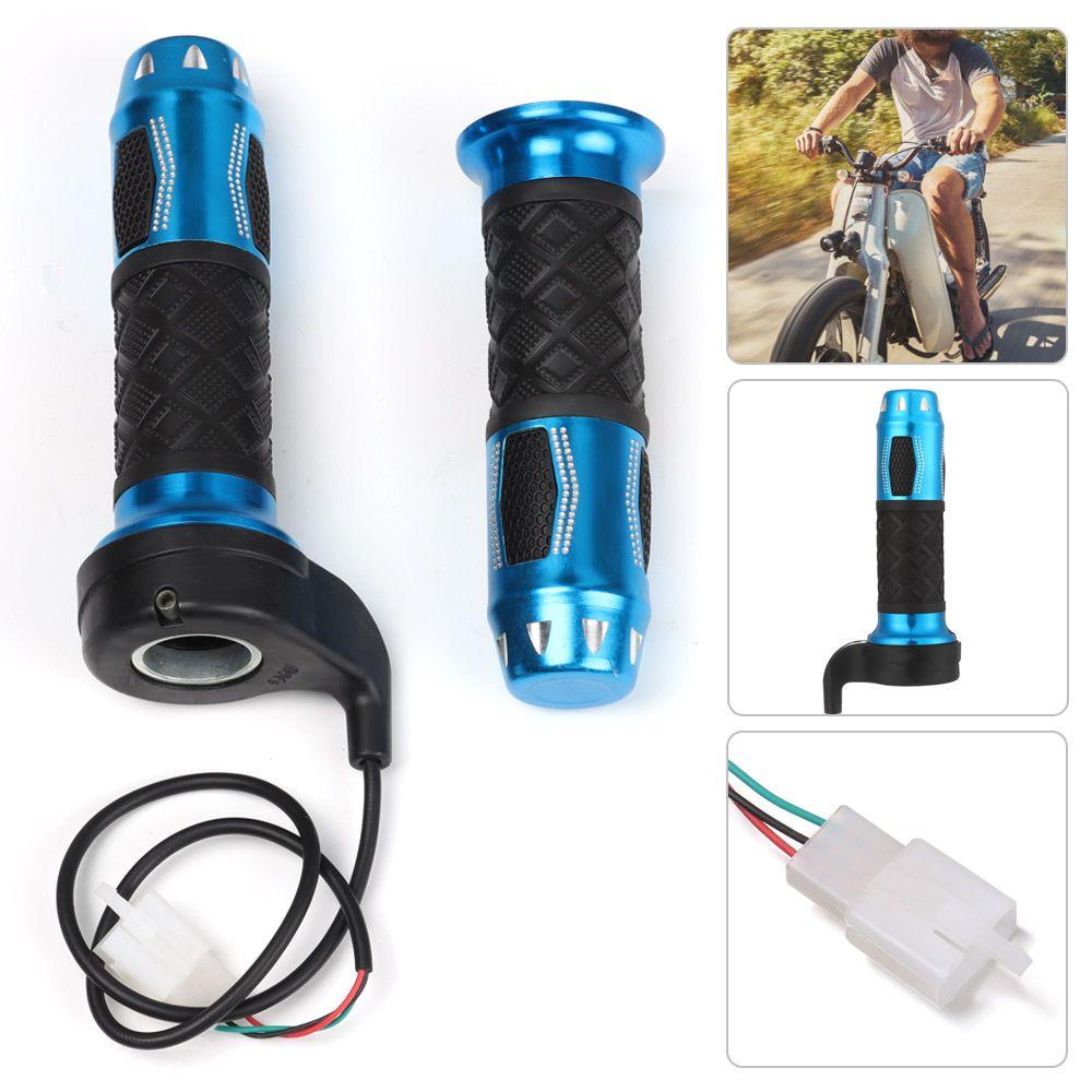 1 Cặp Tay Ga 3 Dây Xoắn Màu Xanh Dương Heceh