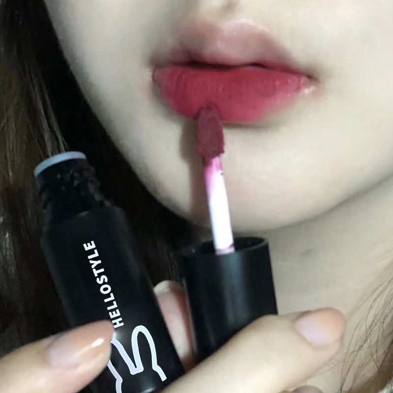 [Hàng mới về] Son môi HELLOSTYLE lâu trôi thiết kế vỏ họa tiết thỏ dễ thương Có bán theo bộ (Hyntoor cùng một phong cách)