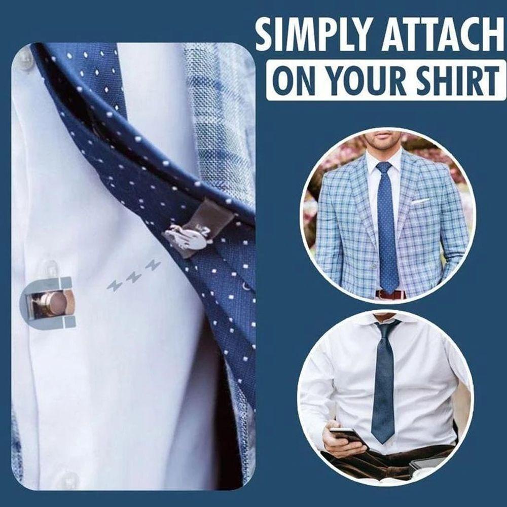 CLEOES Kẹp Cà Vạt Ẩn Tự Động Thời Trang Trang Trọng Sáng Tạo Cho Đám Cưới