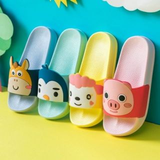 Dép quai ngang thú cưng cho bé bé heo em gà chú vịt bạn bò