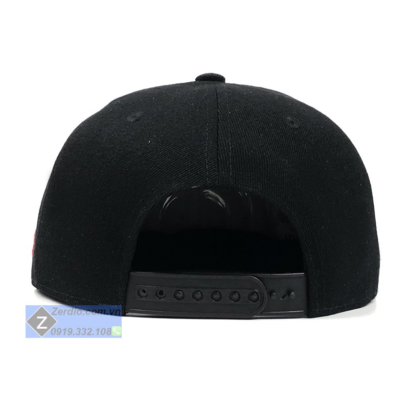 Mũ Snapback nam nữ King Cap đẹp 2 màu đen đỏ, chất liệu cao cấp