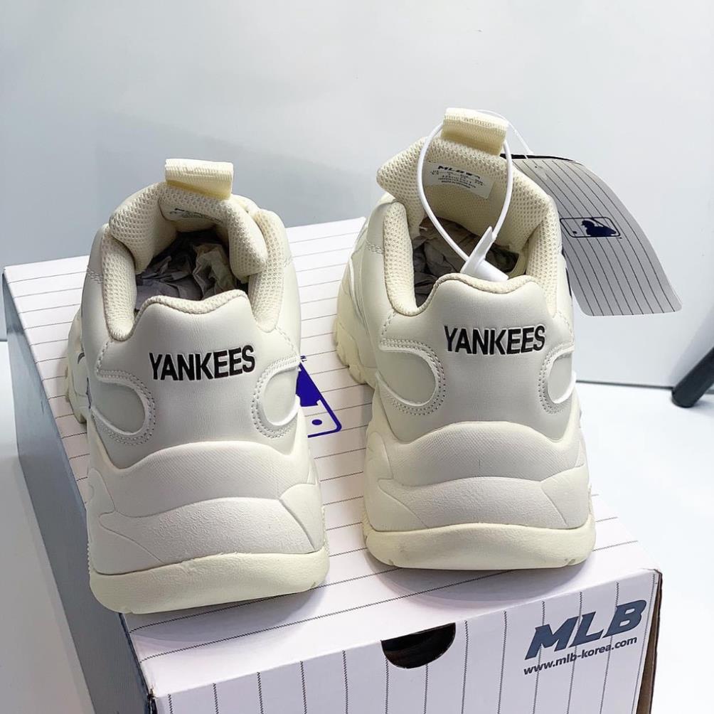 Giày Độn Đế MLB ny chữ đen Hot trend nam nữ thể thao sneaker tăng chiều cao đế cao 5 phân