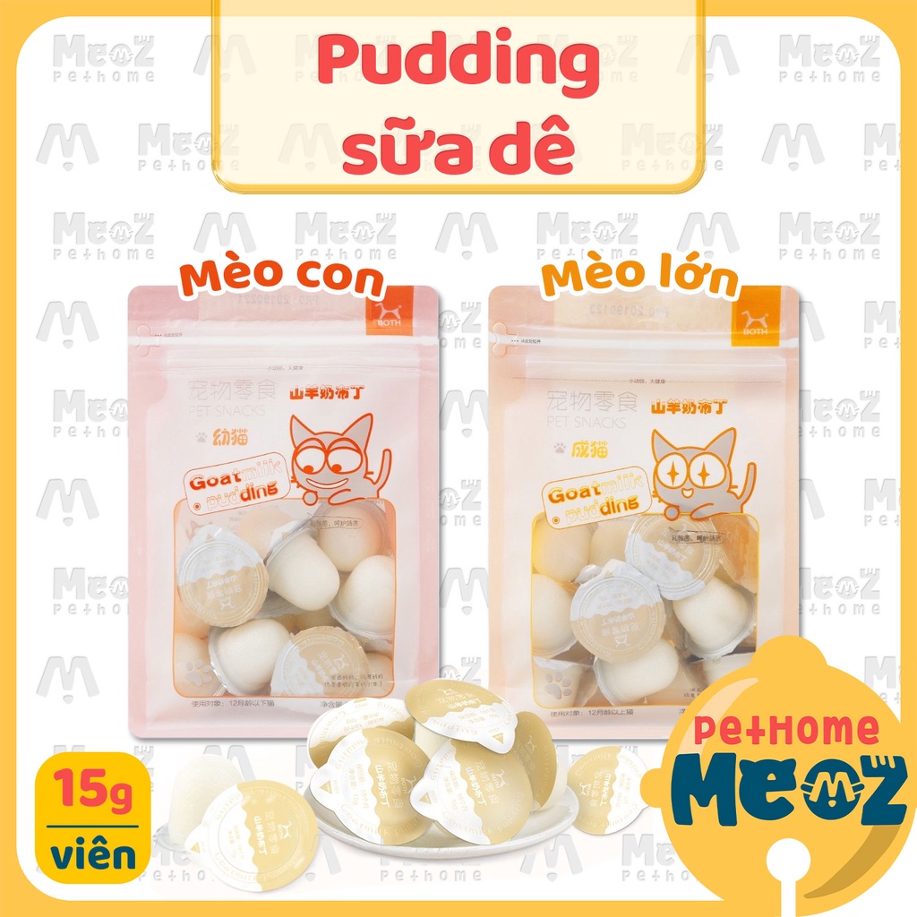 Pudding sữa dê cho mèo - Thạch bổ sung canxi cho mèo | MeoZ
