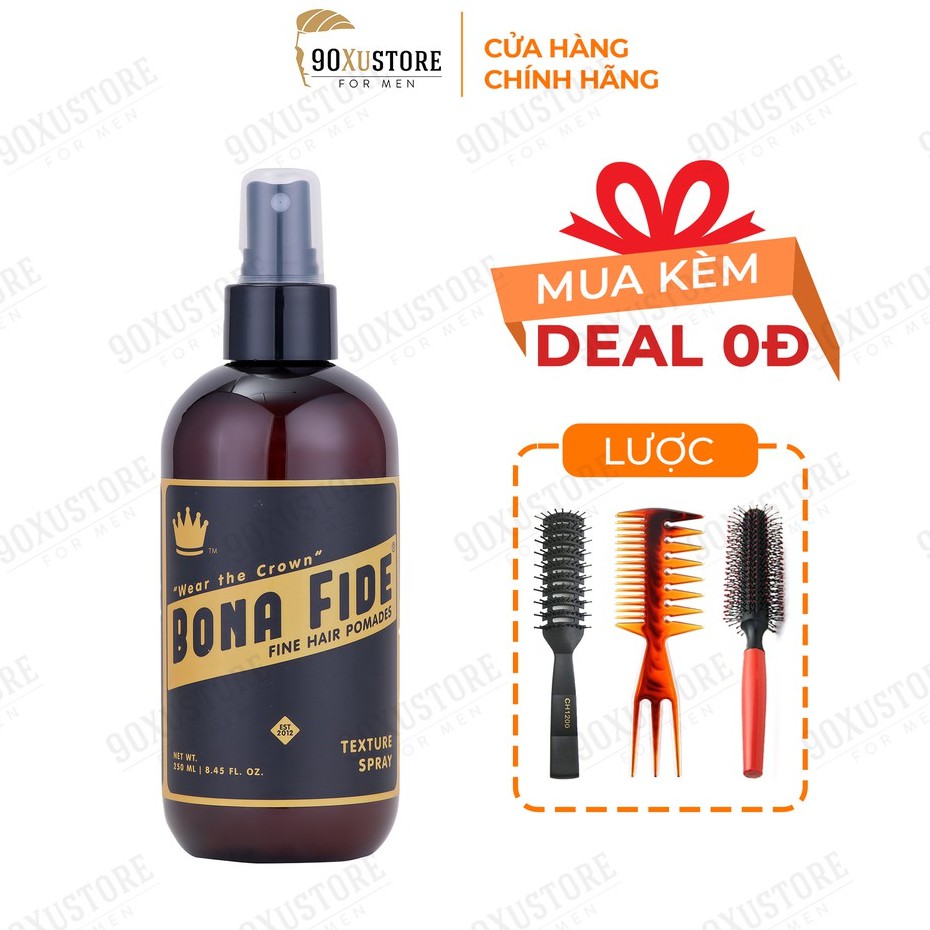 Xịt tạo phồng tóc nam nữ Bona Fide Texture Spray , giữ nếp tóc , tạo kiểu tóc