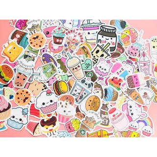 bộ 10-50 sticker đồ ăn cực cute đáng yêu decal ( random hình)