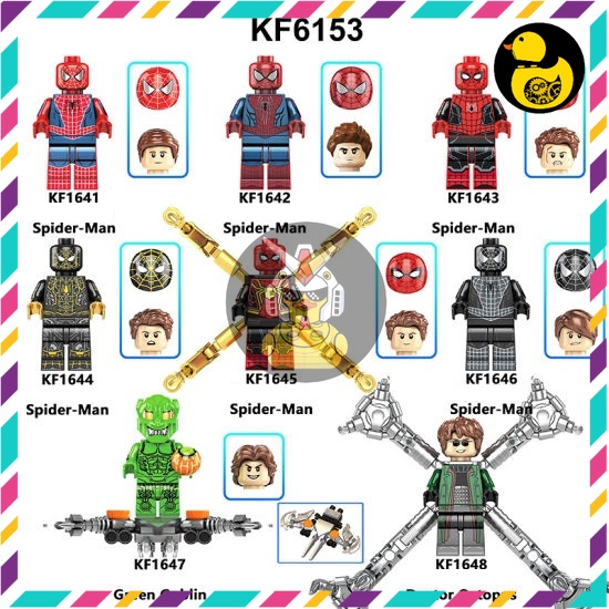 KF6153  Mô Hình Siêu Anh Hùng Người Nhện Spider Man và Green Goblin Dr Octopus