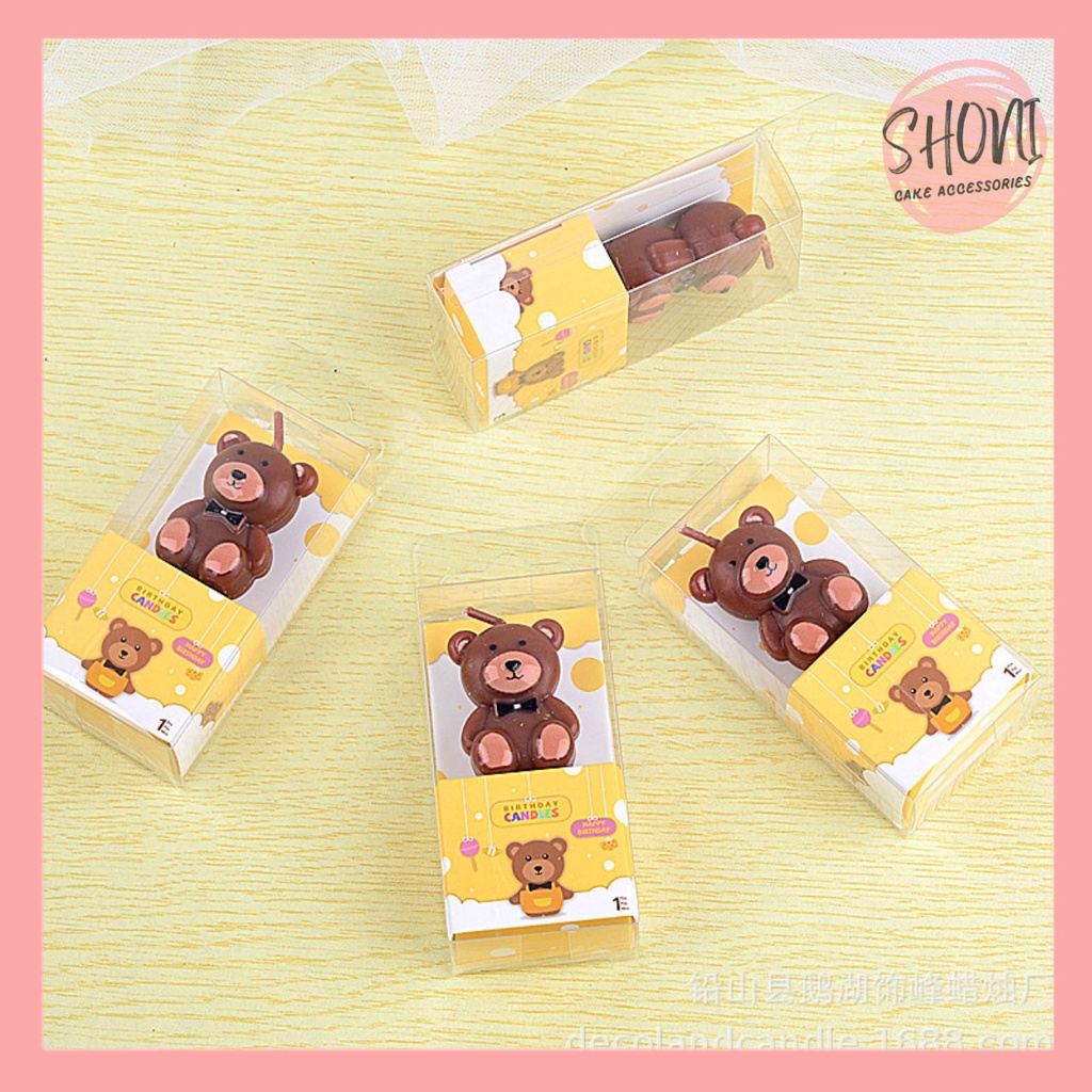 Nến Gấu Nhỏ Có Hộp Trang Trí Bánh Kem Sinh Nhật
