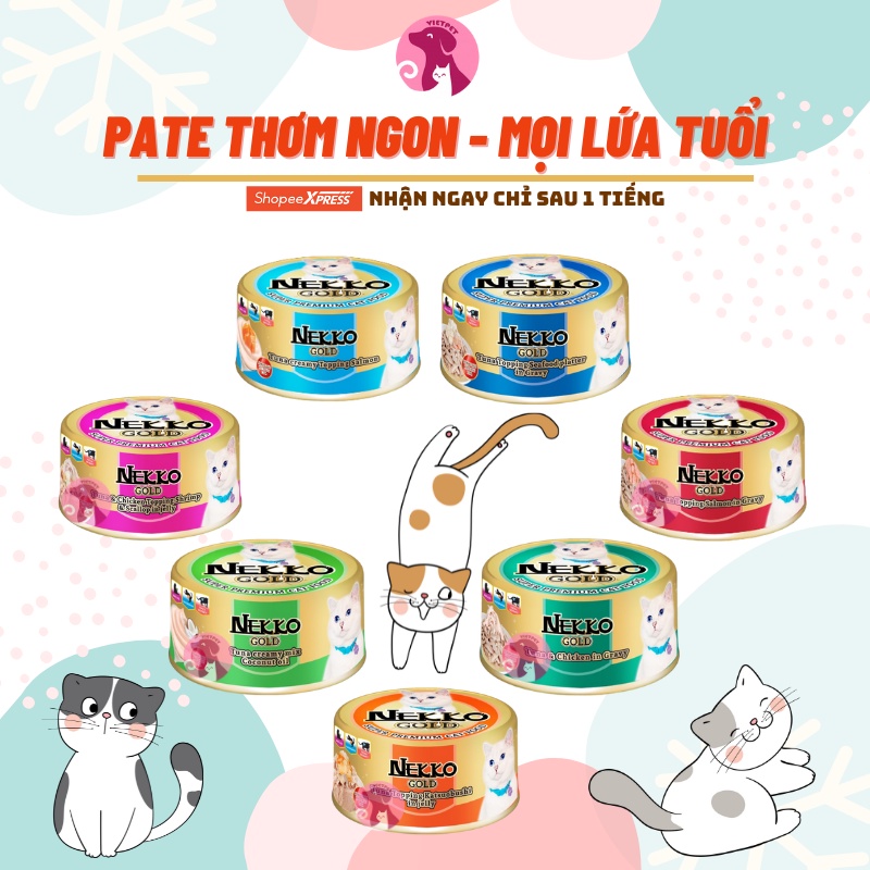 Pate cho mèo - Hộp/ lon Nekko Gold cho mèo