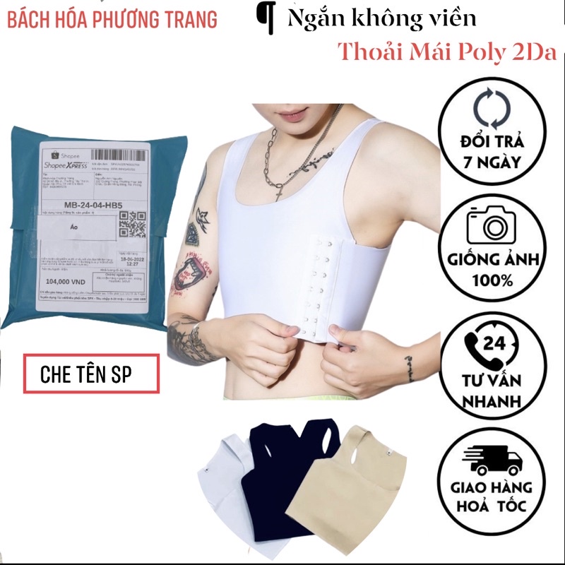 Áo Nịt Ngực TOMBOY - Ngắn Không Viền [ Bản Nịt Gen Cứng Bó Trước Ngực ]