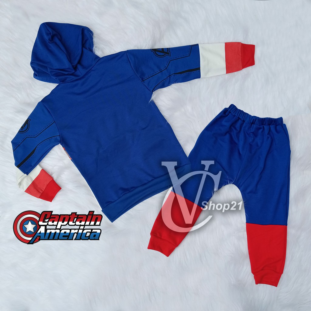 Áo Hoodie In Hình Captain America Thời Trang Cho Bé