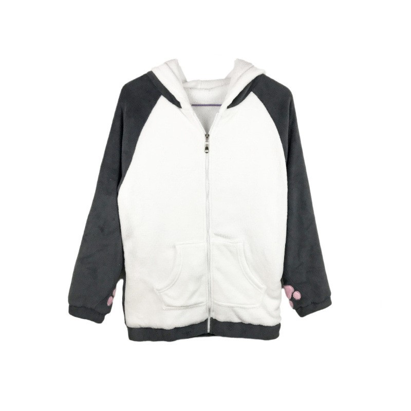 Áo khoác hoodie tay dài có khóa kéo phong cách Muco xinh xắn đáng yêu thời trang mới