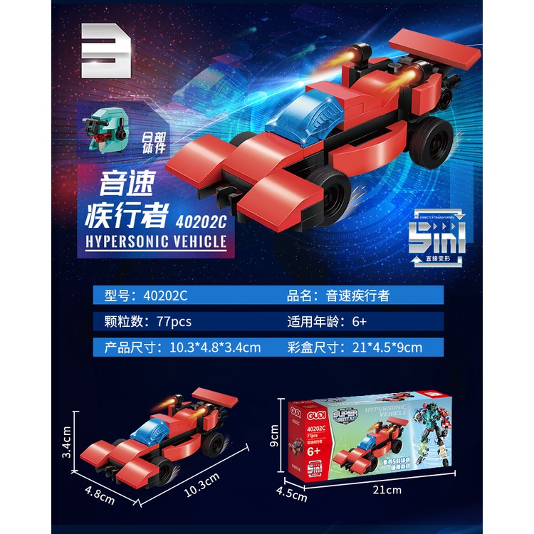 Mô Hình Đồ Chơi Lắp Ráp Năm Trong Một Cho Bé Trai 40202