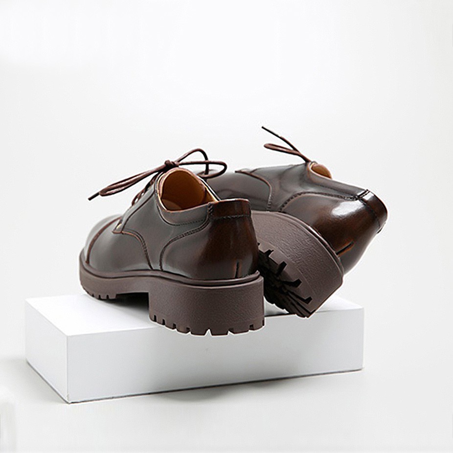 Giày da nữ vintage, Giày nữ da bò thật MZDL shoes - Derby shoes | BigBuy360 - bigbuy360.vn