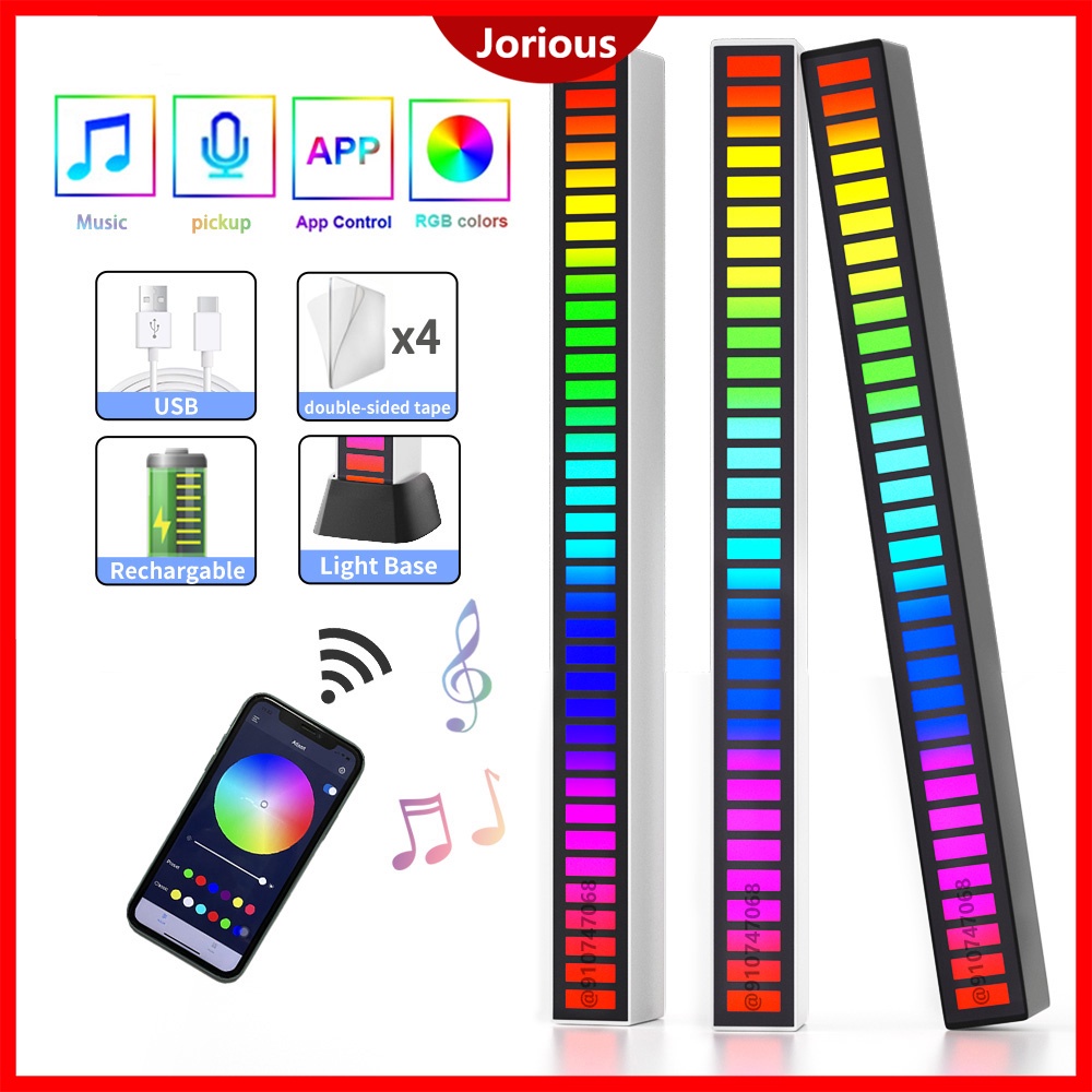 【24 giờ vận chuyển】 Đèn LED USB RGB kích hoạt bằng giọng nói với giọng nói có thể điều chỉnh