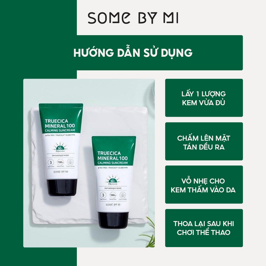 Kem Chống Nắng Some By Mi Truecica Mineral 100 Calming Suncream 50PA++++ 50ml