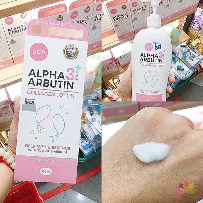 [Bill Thái] Dưỡng trắng da Alpha Arbutin 3 Plus Collagen Lotion 500ml (Precious Skin Thailand)