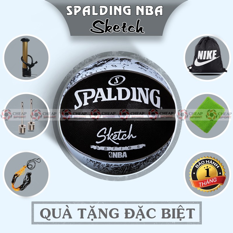 Quả Bóng Rổ Đường Phố SPALDING SKETCH Size 7 Phù Hợp Sân Chơi Outdoor