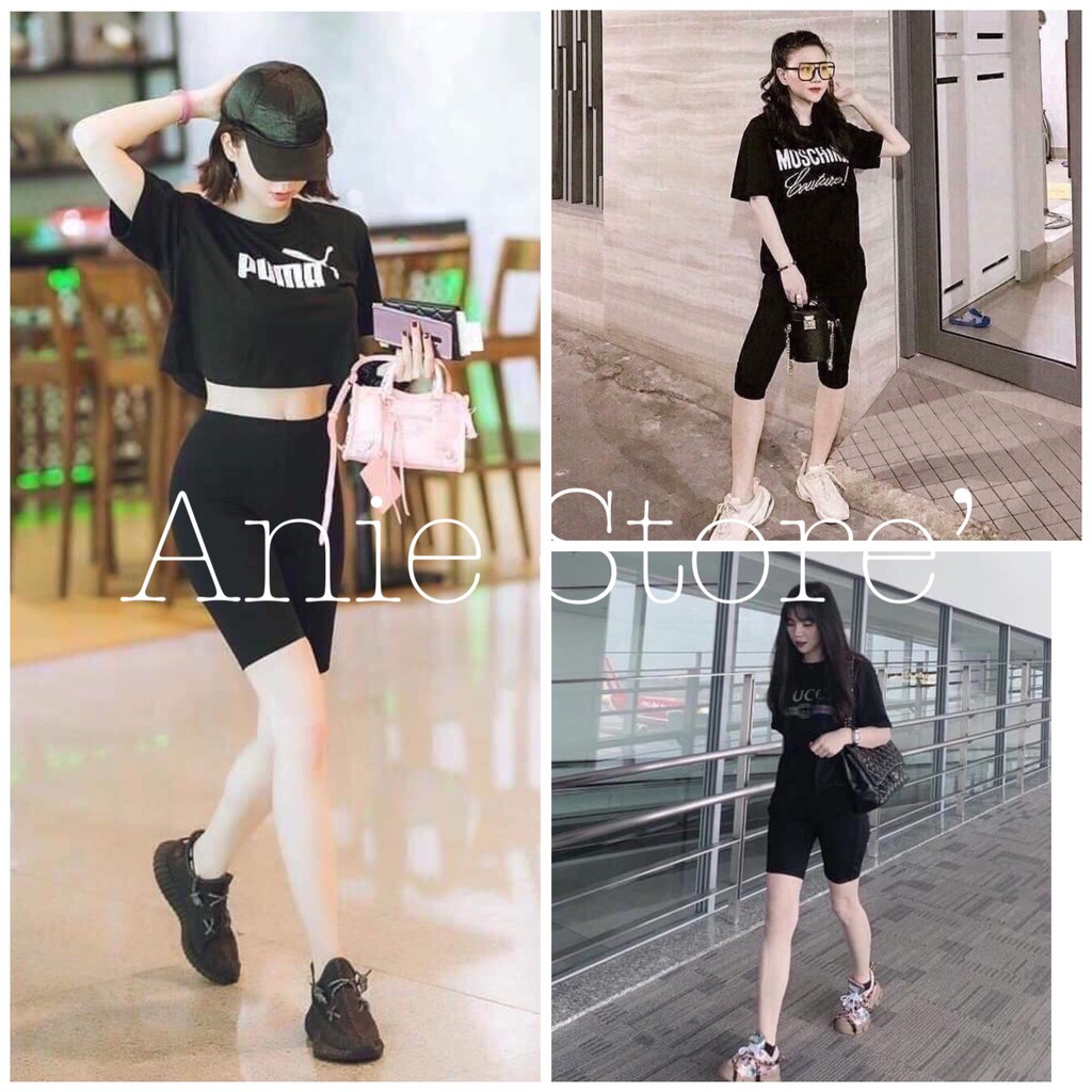 Quần Legging Lửng Nữ Xuất Hàn 🦋 Quần Biker Ôm Tập Gym Dáng Ngắn 🦋