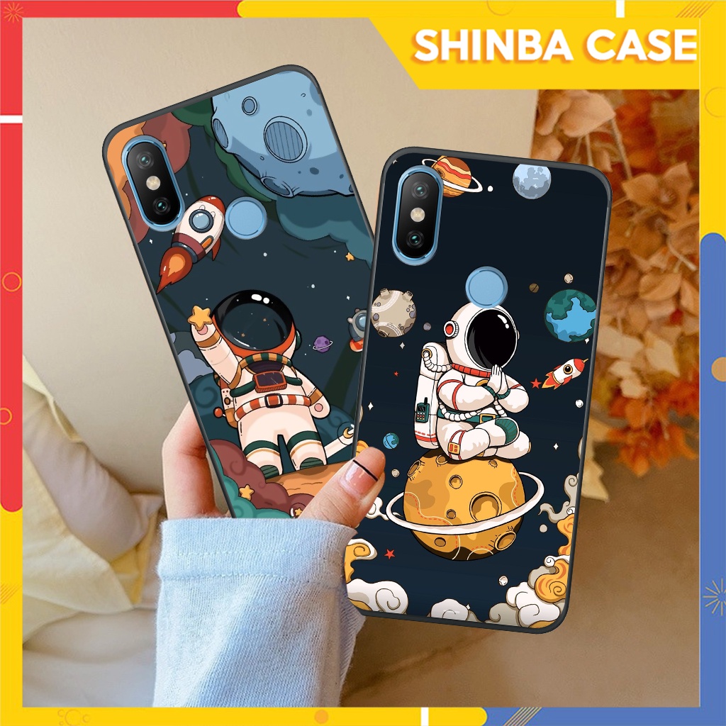 Ốp lưng Xiaomi Redmi Note 5 /Redmi Note 6/Redmi S2/Mi A2 vũ trụ, phi hành gia ốp điện thoại viền dẻo thời trang cao cấp